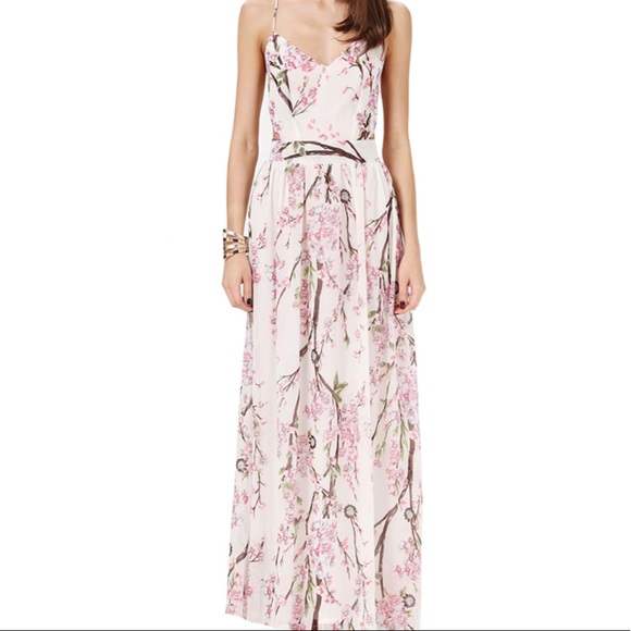 Floral print maxi dress white pink - Picture 2 of 5